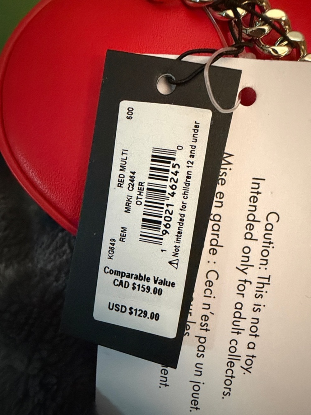 kate spade Red Strawberry Mini Coin Pouch/purse tag *nwt - Picture 4 of 4